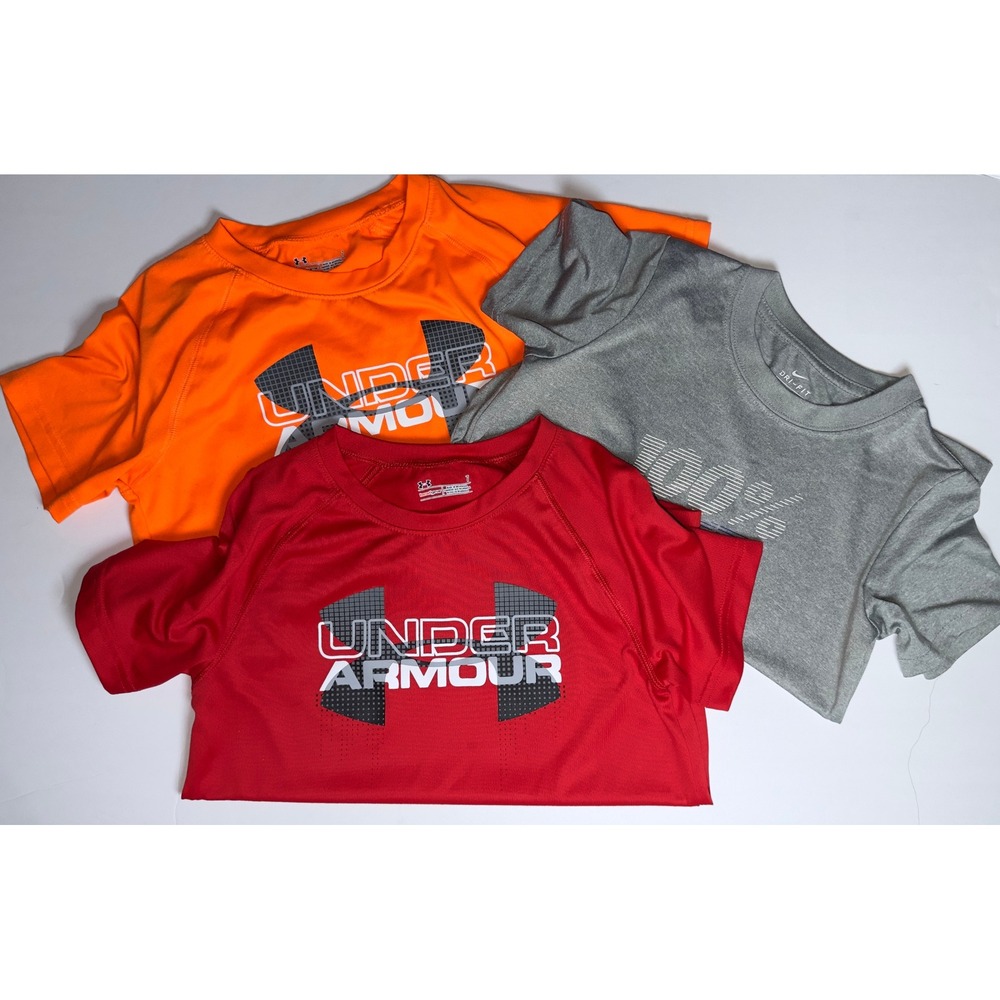 Lot of 3‎ Boys Performance Athletic Tops Size 7 *FLAWS*